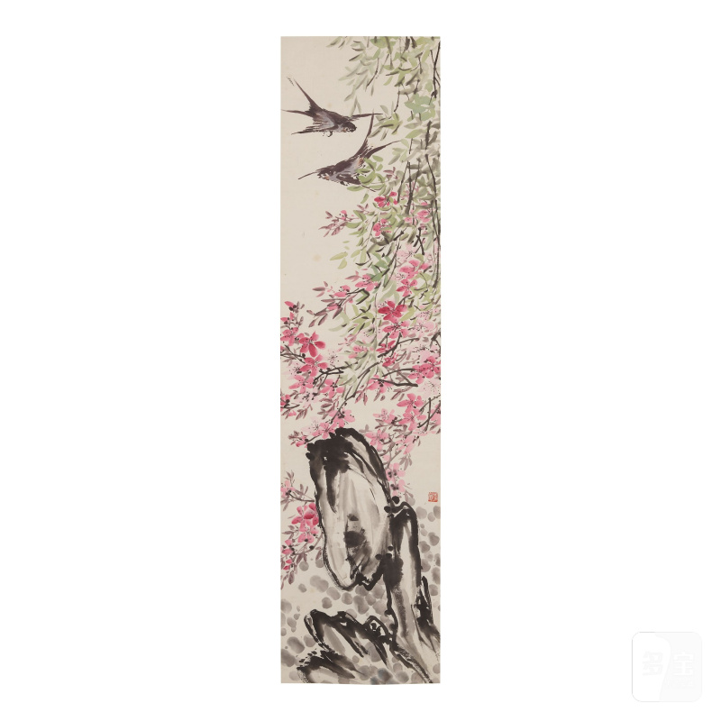 謝公展（1885-1940）花卉四屏 設色紙本 立軸 | XIE GONGZHAN (1885-1940) - 图2